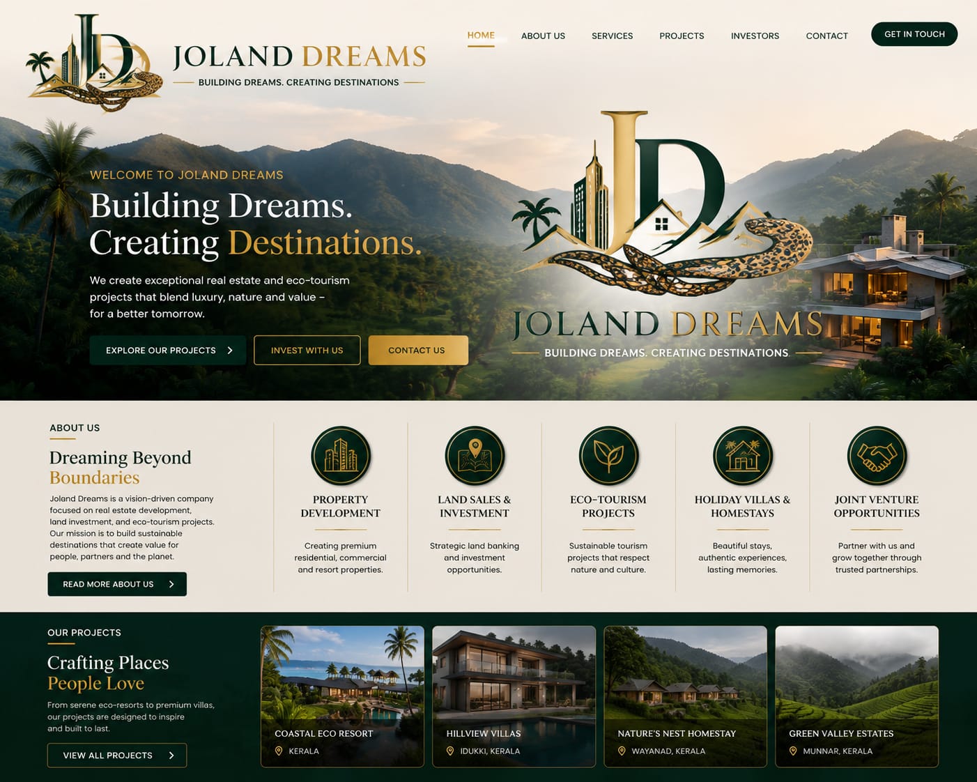 Joland Dreams digital brand and hospitality concept